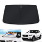 KUST Windshield Sun Shade for 2017-2026 Tesla Model Y/Model 3 Sunshade Accessories (Fit 2025-2026 Model Y Juniper / 2024 Model 3 Highland) Upgraded Foldable Sunshade, Blocks UV Rays Keep Car Cool
