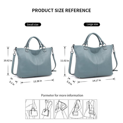 Kattee Damen Weiche Echtleder Tragetasche Schultertasche Handtasche
