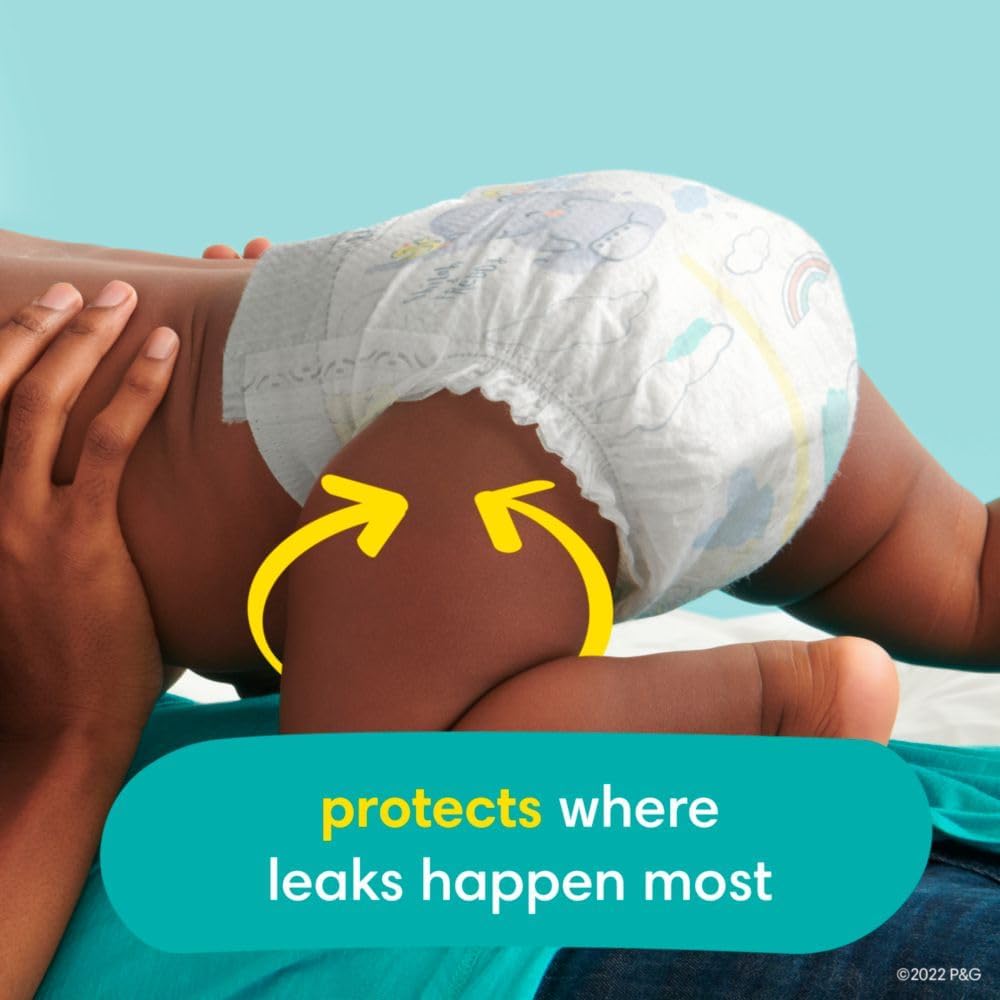 Pampers Swaddlers Windeln, Größe 0 (bis 4,5 kg), 84 Stück, Saugfähig, Hält Babys trocken und bequem, Hautverträgliche Einwegwindel