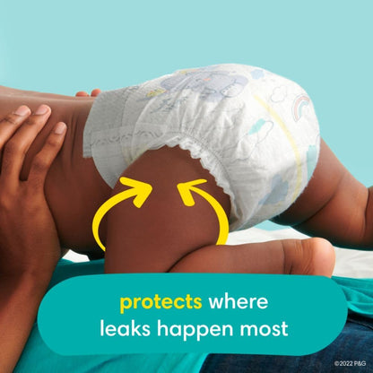 Pampers Swaddlers Windeln, Größe 0 (bis 4,5 kg), 84 Stück, Saugfähig, Hält Babys trocken und bequem, Hautverträgliche Einwegwindel