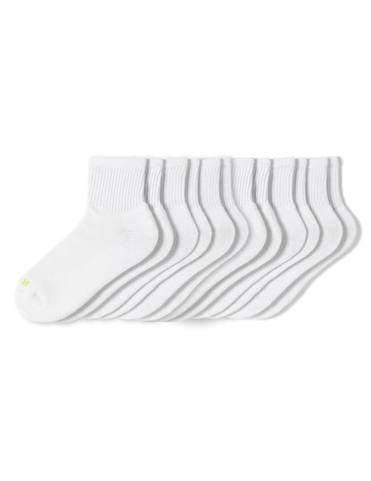 Hue Damen Mini-Crew-Socken, 6er-Pack, Weiß, Einheitsgröße