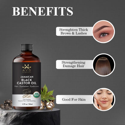 AVD Organics Rosmarinöl für Haarwachstum & Kopfhaut | Mit Biotin angereichert | Haarstärkend, pflegend und voluminös | Mit Jojoba- & Rizinusöl angereichert | GVO-frei 120ml