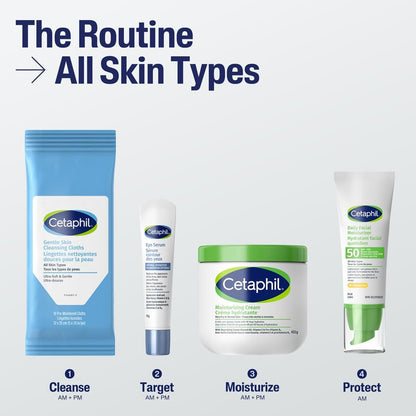 Cetaphil Sanfte Make-up Entferner-Tücher mit Aloe Vera, Kamille und Grünem Tee – Parfümfrei, Reizlindernd, Parabenfrei – Für alle Hauttypen, 25 Stück