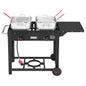 Feasto 10 Qt Outdoor Propane Gas Fish Fryer Pot Kit with Strainer Basket | Aluminum, 50,000 BTU Burner, Adjustable 0-5 PSI Regulator, Perfect for Boiling and Frying
