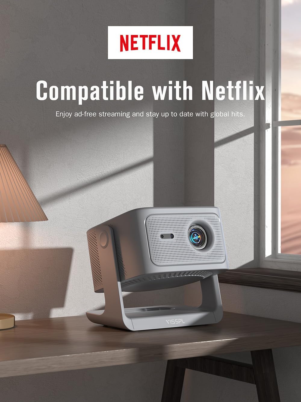 Unlock an Immersive Cinematic Experience with the VISSPL Smart 4K Projector