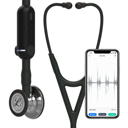 3M Littmann CORE Digital Stethoscope, Our Most Advanced Stethoscope Yet, Up To 40x Amplification, Active Noise Cancellation, In-App Sound Wave Visualization, High Polish Copper Chestpiece, 8870