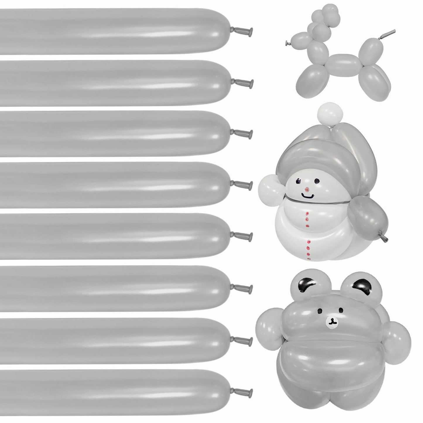 100Pcs clear 260 Balloons Clear Long Skinny Latex Balloon for Animal Ballons, Premium Quality Balloons for Beginners Baloons Making Kid's Carnivals Party Decoartion