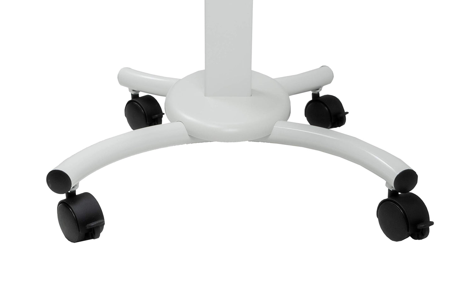 Rolling Medical Workstation – CTA Height Adjustable Mobile Secure Medical Workstation Cart for iPad 10th Gen 10.9" - 7/8/9 Gen 10.2”- Pro 11” - Air 4 - Galaxy Tab S3 - White (QPAD-HRSW)