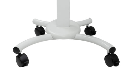 Rolling Medical Workstation – CTA Height Adjustable Mobile Secure Medical Workstation Cart for iPad 10th Gen 10.9" - 7/8/9 Gen 10.2”- Pro 11” - Air 4 - Galaxy Tab S3 - White (QPAD-HRSW)