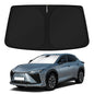 KUST Windshield Sun Shade for 2017-2026 Tesla Model Y/Model 3 Sunshade Accessories (Fit 2025-2026 Model Y Juniper / 2024 Model 3 Highland) Upgraded Foldable Sunshade, Blocks UV Rays Keep Car Cool