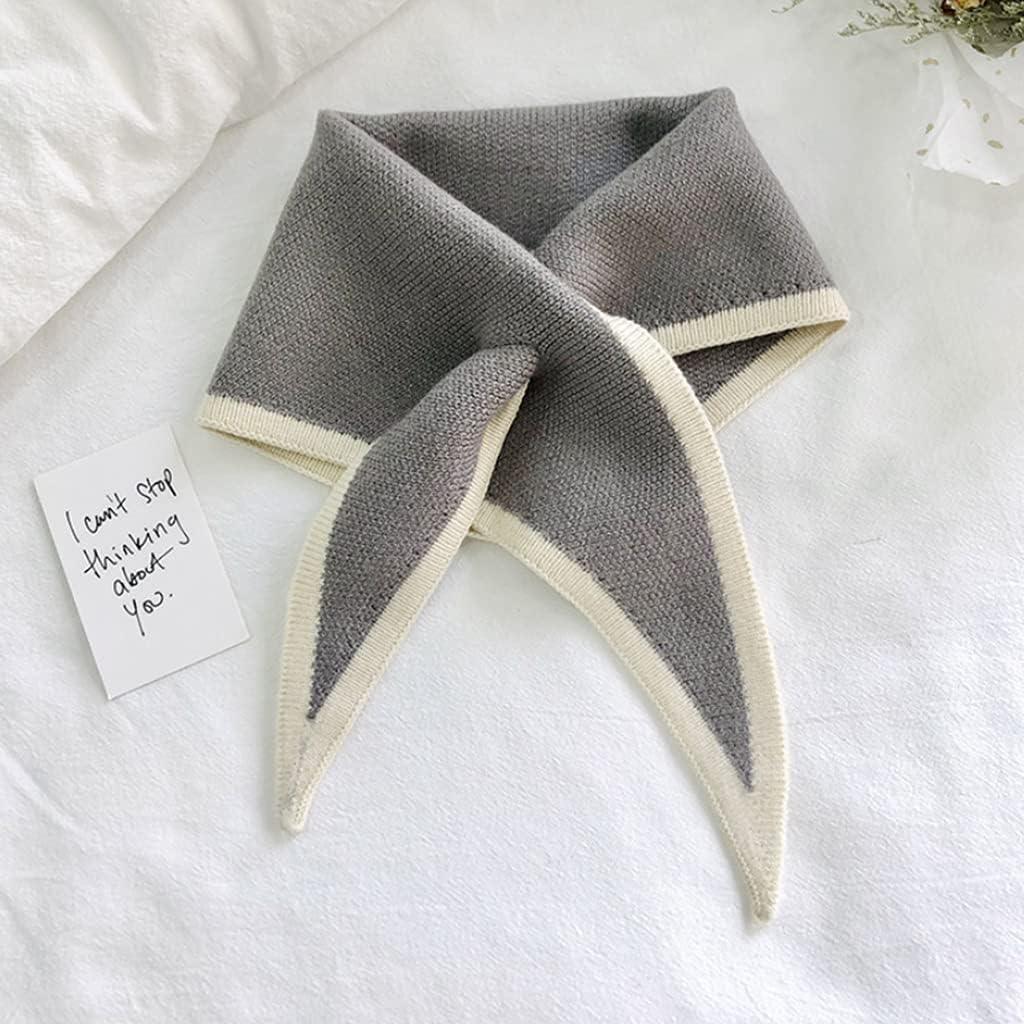 Dreieckstücher für Damen Halstuch für Damen Gekreuztes Tuch für Damen Koreanische Version Gestrickter Wollkragen
