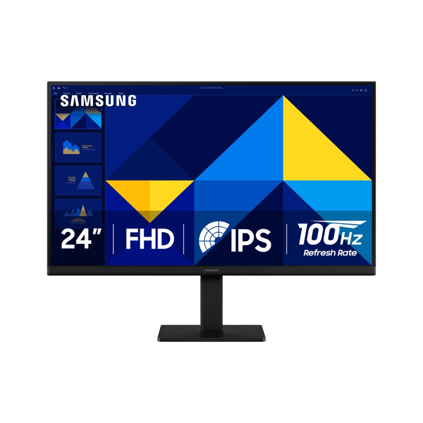 Samsung 32-Inch Flat Computer Monitor, 75Hz, Borderless Display, AMD FreeSync, Game Mode, Advanced Eye Care, HDMI and DisplayPort, LS32B304NWNXGO, 2024