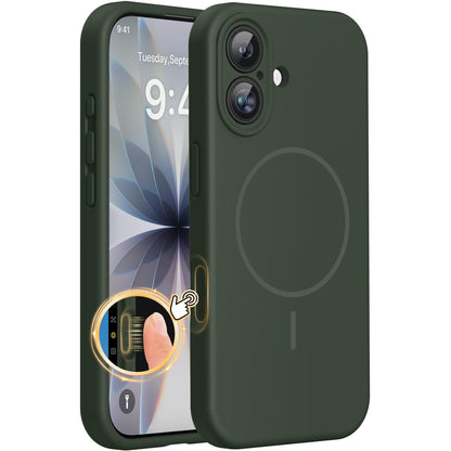 Miracase Magnetic for iPhone 17 Pro Case, Compatible with MagSafe, Integrated Silicone Camera Control Cover, 3.0mm Thicken Shockproof Drop Protection Phone Case for 17 Pro,Dark Blue
