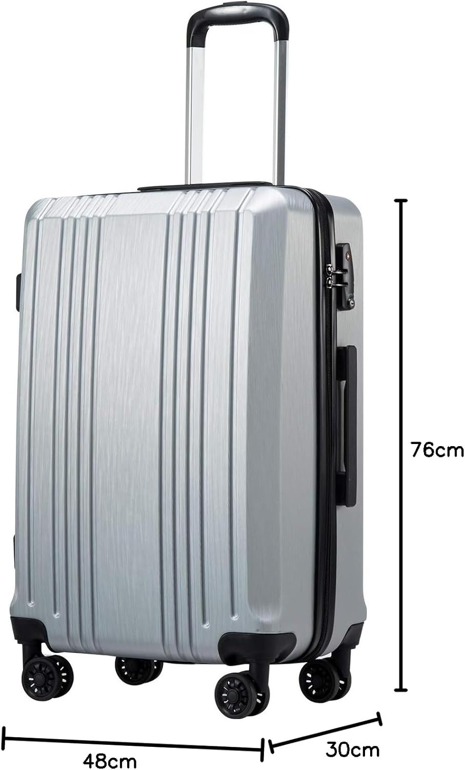 Coolife Koffer PC+ABS mit TSA-Schloss Rollkoffer Hartschale Leichtgewicht 20 Zoll 24 Zoll 28 Zoll (Orange, S (20 Zoll_Handgepäck))