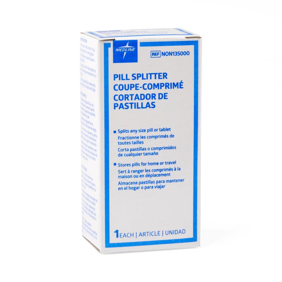 Medline Splitter, Pill, Blue, Custom for 1004470, Pack of 144