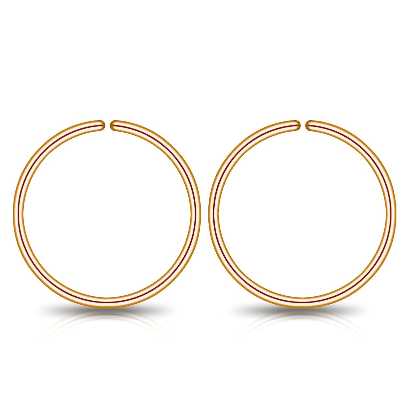 Small Gold or Sterling Silver Huggie Hoop Earrings for Women Cartilage Nose Helix Tragus