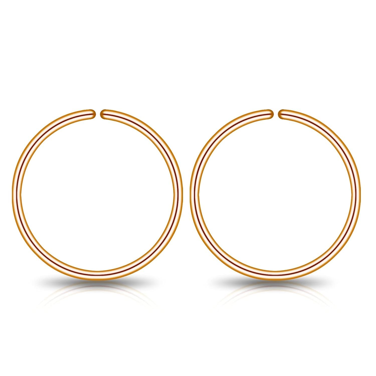 Small Gold or Sterling Silver Huggie Hoop Earrings for Women Cartilage Nose Helix Tragus