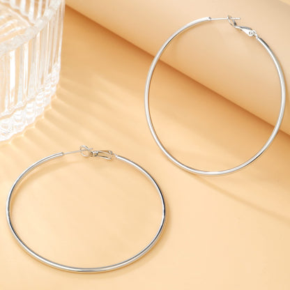 Große Gold Creolen für Frauen, Hypoallergene Dünne Gold Creolen, Sterling Silber Creolen für Damen, Extra Große, Mittelgroße, Große Creolen