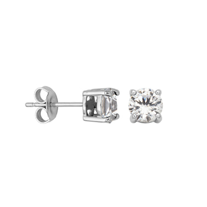 Amazon Essentials Sterling Silver Round Birthstone Stud Earrings