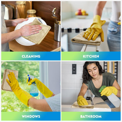 HOMEXCEL Microfiber Cleaning Cloth 12 Pack, 12.5 x 12.5 inch Microfiber Towels for Cars, Ultra Absorbent Car Washing Cloth, Lint Free Streak Free Cleaning Rags for Car, Kitchen, and Window (Grey)