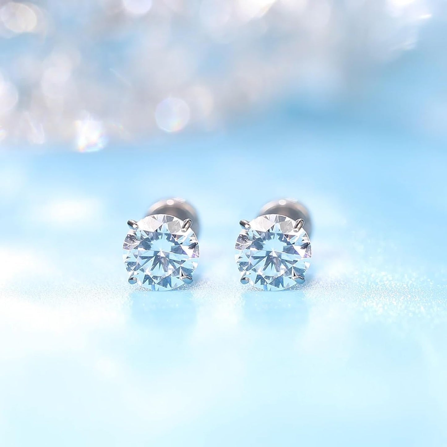 Limerenz Hypoallergene F136 Titan Schraub-Perlen-Ohrstecker (Flat Back Sleeper Earrings) Implantatqualität 20G Kleine Ohrstecker für empfindliche Ohren (5mm Perle)