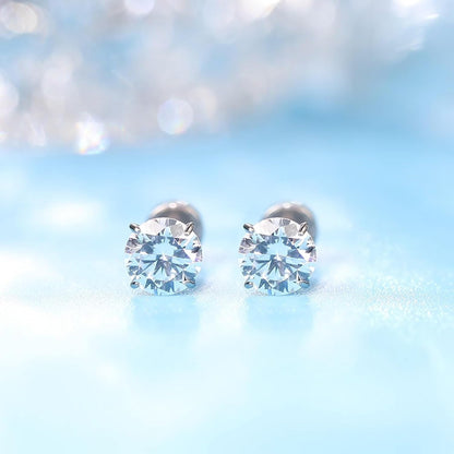Limerenz Hypoallergene F136 Titan Schraub-Perlen-Ohrstecker (Flat Back Sleeper Earrings) Implantatqualität 20G Kleine Ohrstecker für empfindliche Ohren (5mm Perle)