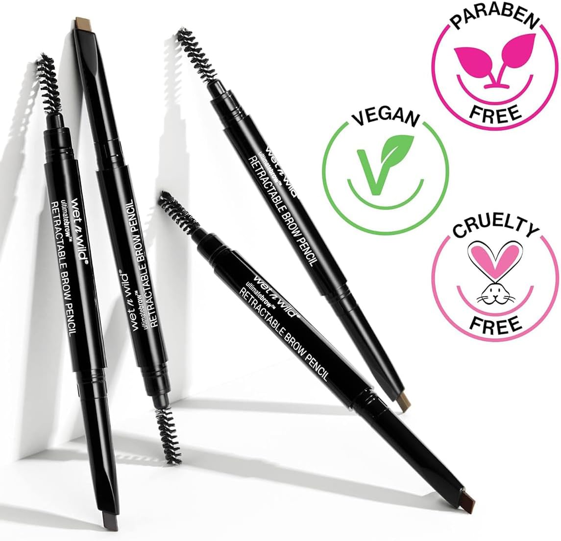 wet n wild Ultimate Eyebrow Retractable Definer Pencil, doppelseitig, feine Spitze, formt, definiert, füllt Augenbrauen aus - Dark Brown