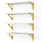Fixwal Floating Shelves for Wall, Wood Wall Mounted Shelves for Bedroom, Bathroom, Living Room, Kitchen Storage and Decor(Brown, Set of 4, 16.5 Inch)