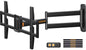 Perlegear Corner TV Wall Mount Long Arm TV Mount Bracket for 37-75 Inch TVs-Full Motion Wall Mount with 32.37” Extension & Swivel Articulating Arm & Tilt, MAX VESA 600x400mm, Holds up to 100 lbs