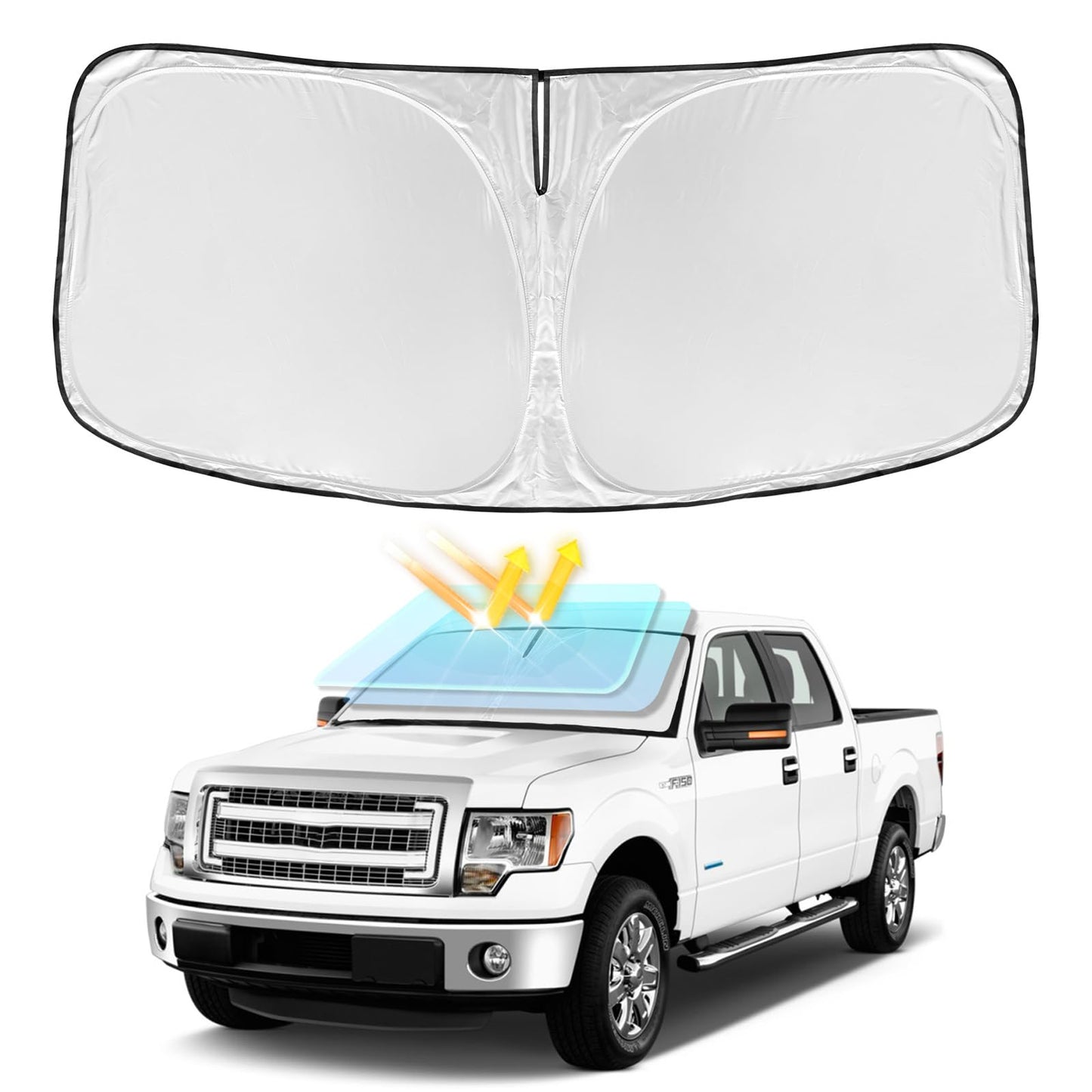 for Toyota Tacoma 2016-2023 2024 2025 2026 Sun Shade Sunshade Windshield Cover - 4 Layers Front Window Shade Custom Fit Tacoma 2Dr 4Dr Pickup Sun Visor 240T Shade Blocks UV Rays Car Accessories