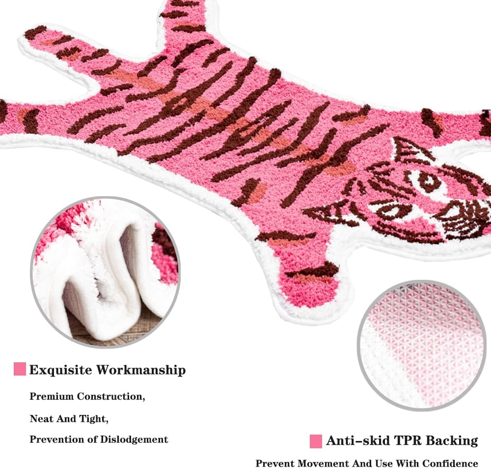 Funny Tiger Bath Mat - A Cute and Practical Addition to Your Bathroom