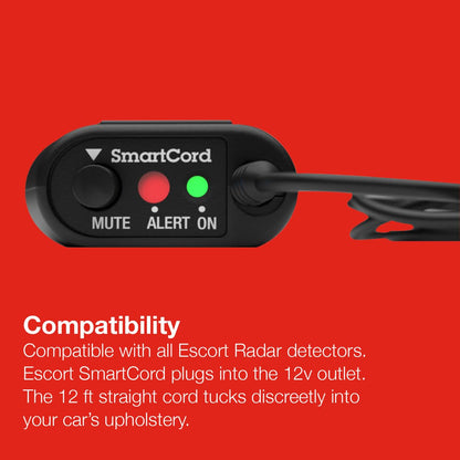 Escort Radar Detector SmartCord Coiled Wire for Redline 360c, MAX 360/c MKII, 3, 4, MAXcam 360c and Additional Models