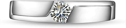 Matching Rings for Girls, 0.2ct Diamond Accent Ring Pt900 Platinum Anniversary Rings for Her
