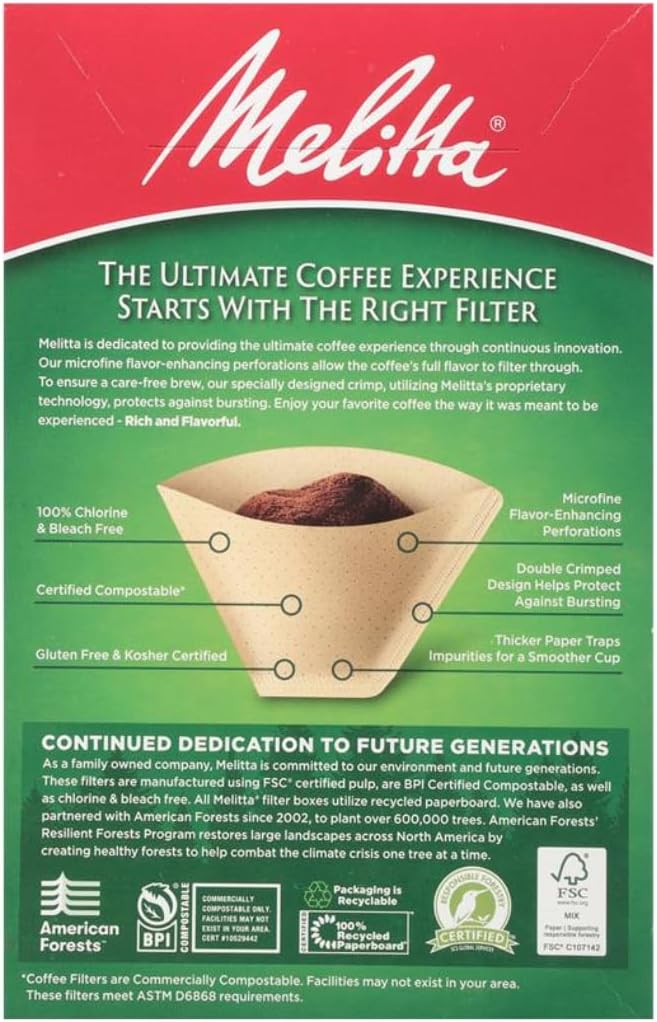 Melitta 625000 Bambus Super Premium Kaffeefilter, Grün