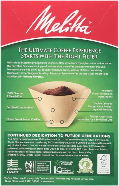 Melitta 625000 Bambus Super Premium Kaffeefilter, Grün
