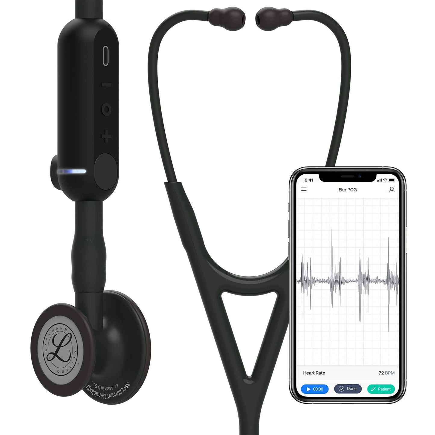 3M Littmann CORE Digital Stethoscope, Our Most Advanced Stethoscope Yet, Up To 40x Amplification, Active Noise Cancellation, In-App Sound Wave Visualization, High Polish Copper Chestpiece, 8870