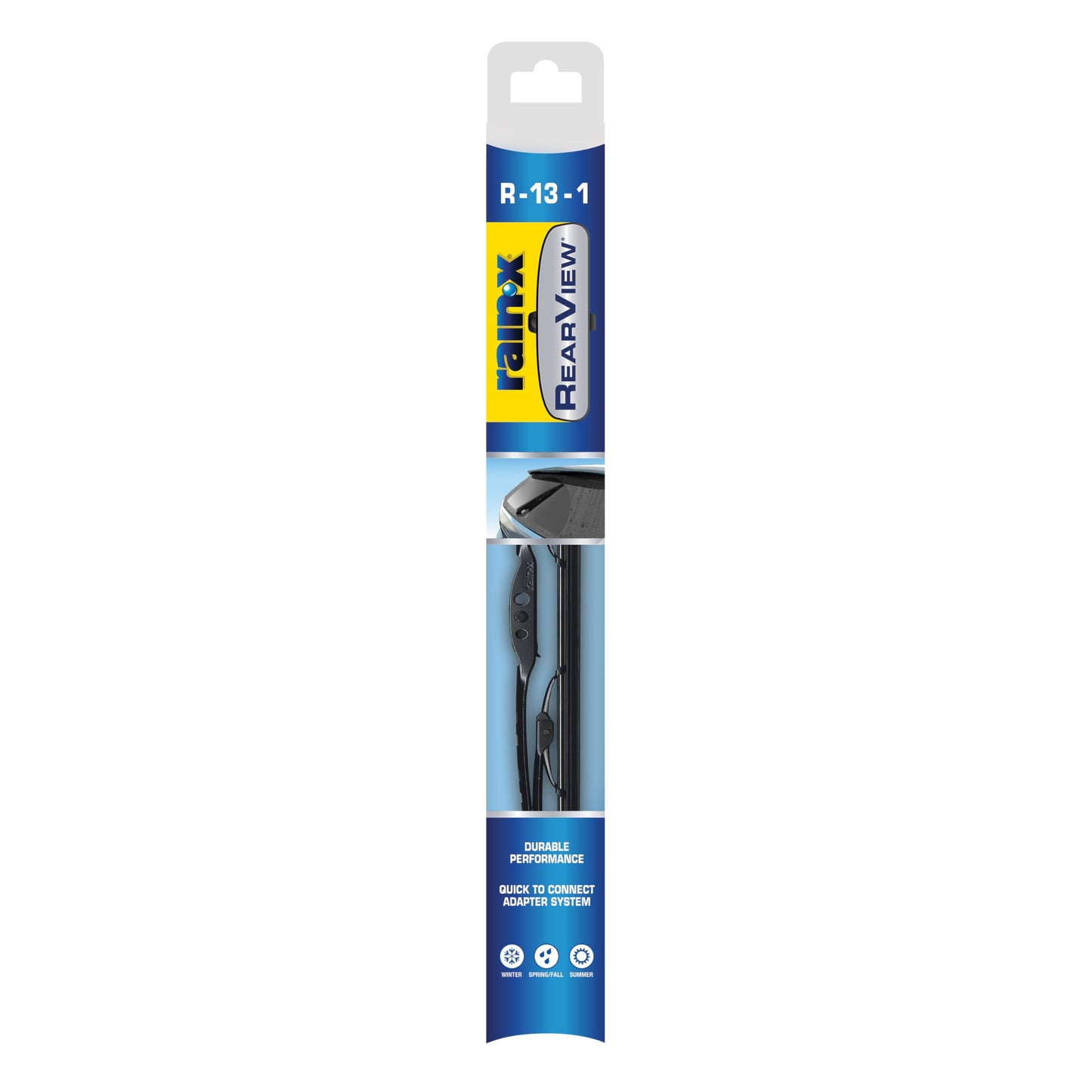 Rain-X 850212 RearView Wiper Blade 12", OEM Replacement Rear Windshield Wiper, Interchangeable Adapter for Easy Installation, All-Weather & All-Season Performance, Composite
