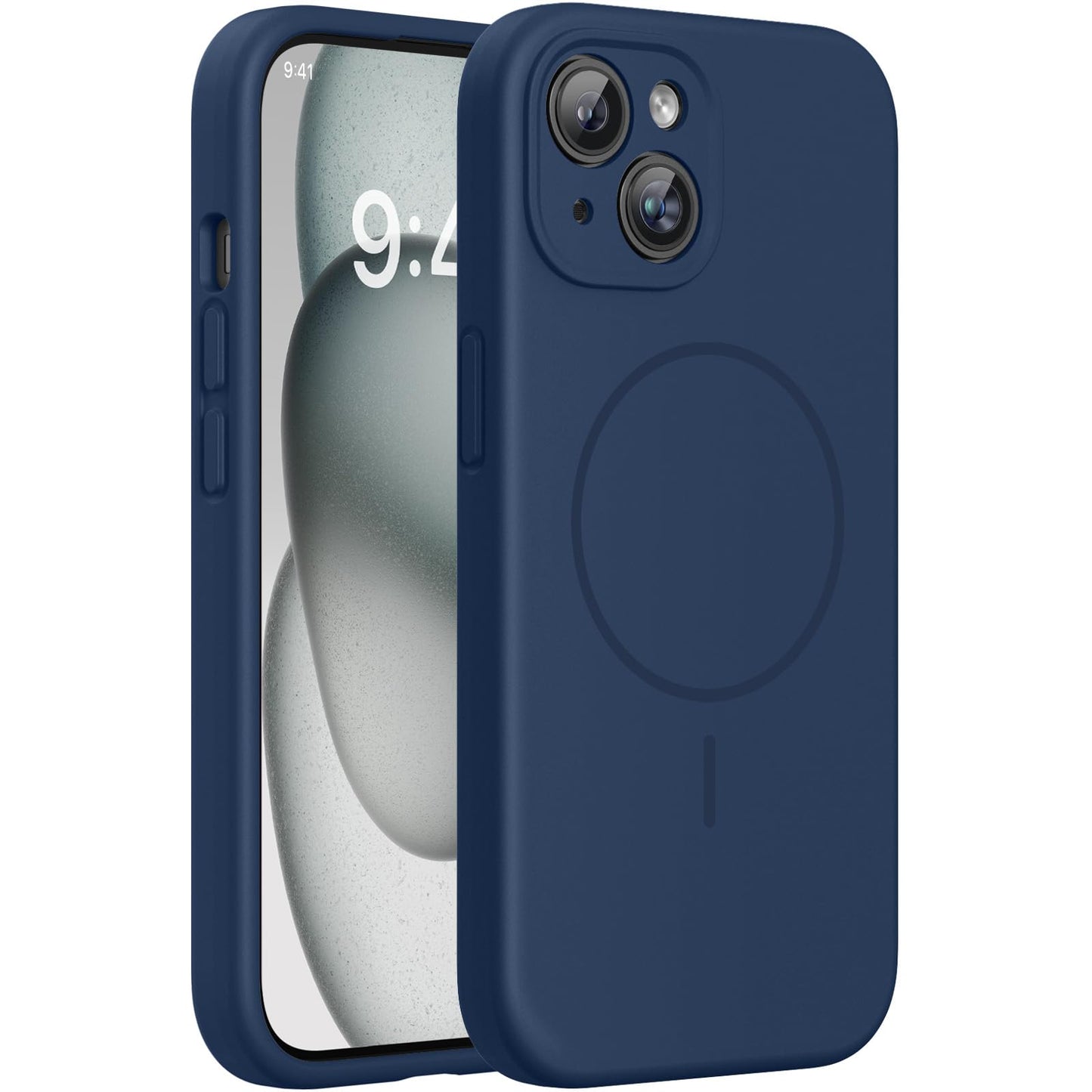 Miracase Magnetic for iPhone 17 Pro Case, Compatible with MagSafe, Integrated Silicone Camera Control Cover, 3.0mm Thicken Shockproof Drop Protection Phone Case for 17 Pro,Dark Blue