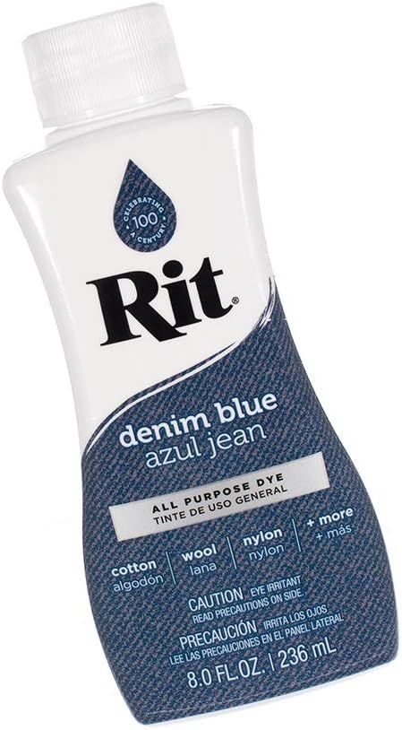 Rit Textilfarbe Flüssig – Große Farbauswahl – 236 ml (Marineblau)