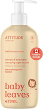 ATTITUDE Baby 2-in-1 Shampoo and Body Wash, Made in Canada, EWG Verified, Dermatologically Tested, Vegan, Pear Nectar, 473 mL