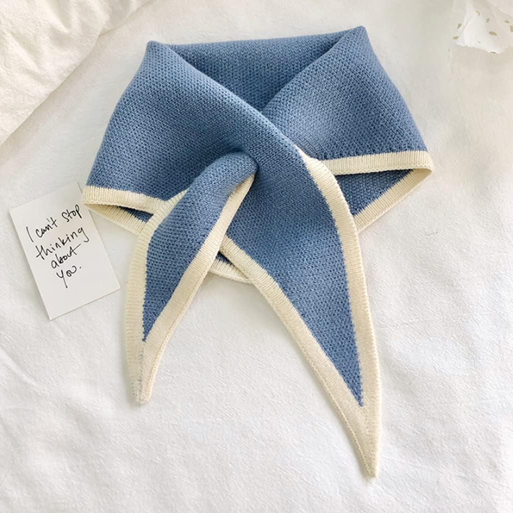 Dreieckstücher für Damen Halstuch für Damen Gekreuztes Tuch für Damen Koreanische Version Gestrickter Wollkragen