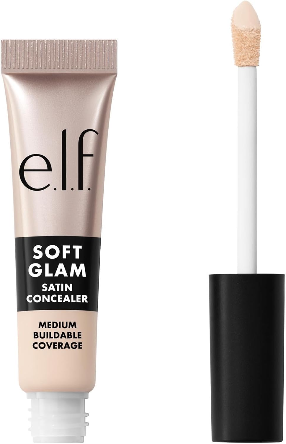e.l.f. Soft Glam Satin Concealer, Medium Coverage For Blemishes & Under-Eye, Crease-Resistant, Long Lasting, Vegan & Cruelty-Free, 10 Fair Cool