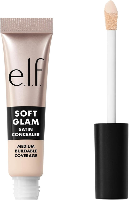 e.l.f. Soft Glam Satin Concealer, Medium Coverage For Blemishes & Under-Eye, Crease-Resistant, Long Lasting, Vegan & Cruelty-Free, 10 Fair Cool