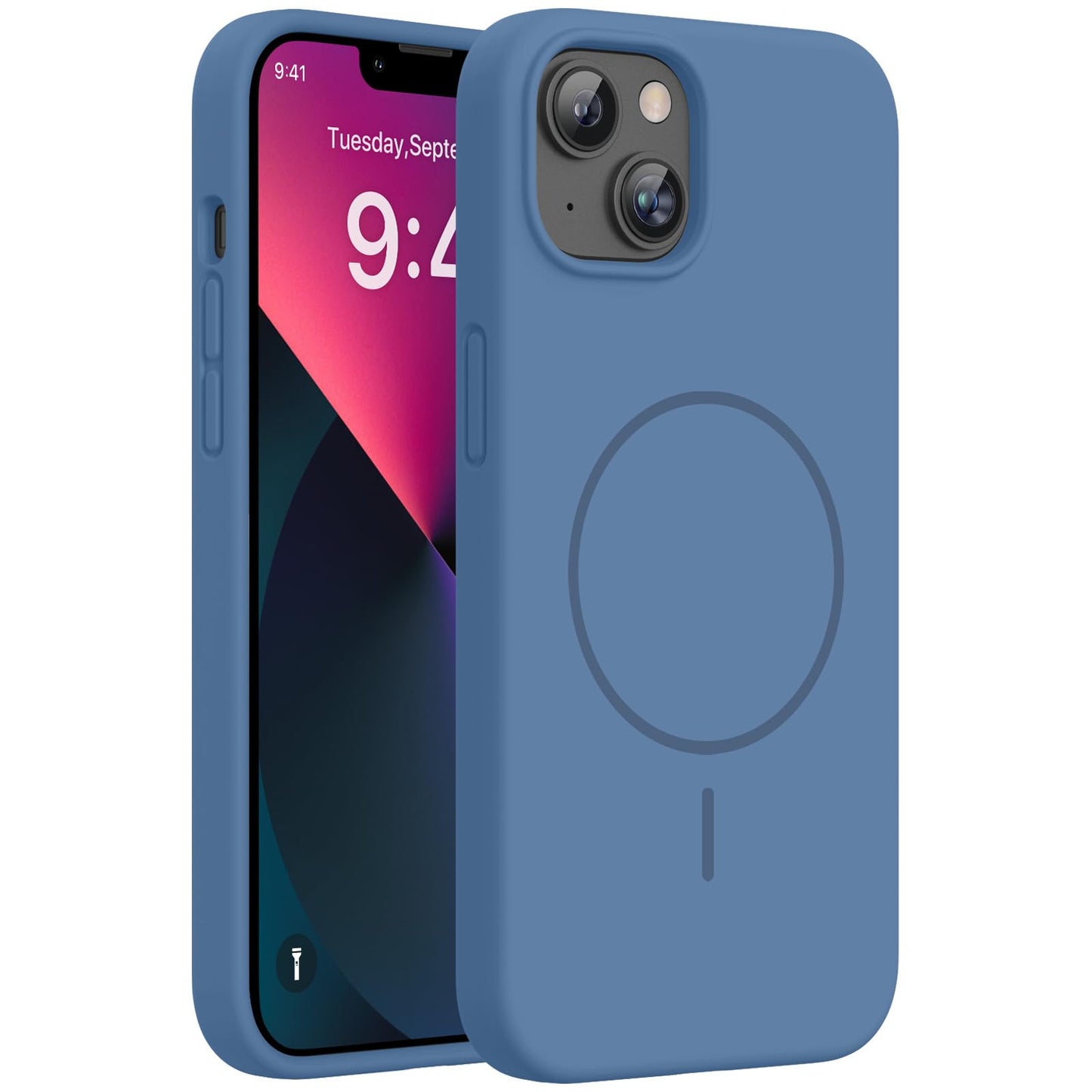 Miracase Magnetic for iPhone 17 Pro Case, Compatible with MagSafe, Integrated Silicone Camera Control Cover, 3.0mm Thicken Shockproof Drop Protection Phone Case for 17 Pro,Dark Blue
