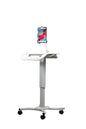 Rolling Medical Workstation – CTA Height Adjustable Mobile Secure Medical Workstation Cart for iPad 10th Gen 10.9" - 7/8/9 Gen 10.2”- Pro 11” - Air 4 - Galaxy Tab S3 - White (QPAD-HRSW)