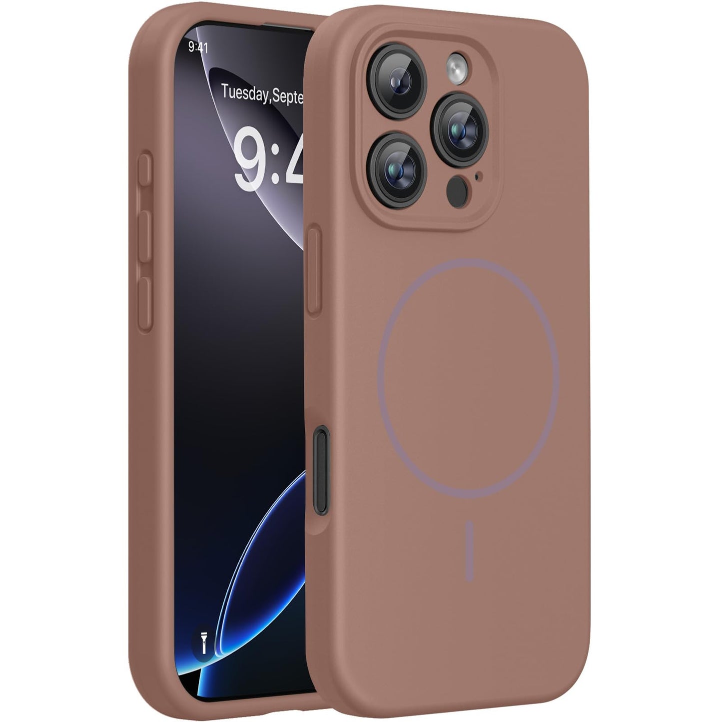 Miracase Magnetic for iPhone 17 Pro Case, Compatible with MagSafe, Integrated Silicone Camera Control Cover, 3.0mm Thicken Shockproof Drop Protection Phone Case for 17 Pro,Dark Blue