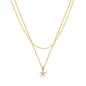 Tewiky Dainty 14k Gold Plated/Silver Cubic Zirconia Necklaces for Women, Simple CZ Jewelry Necklaces Trendy Gifts