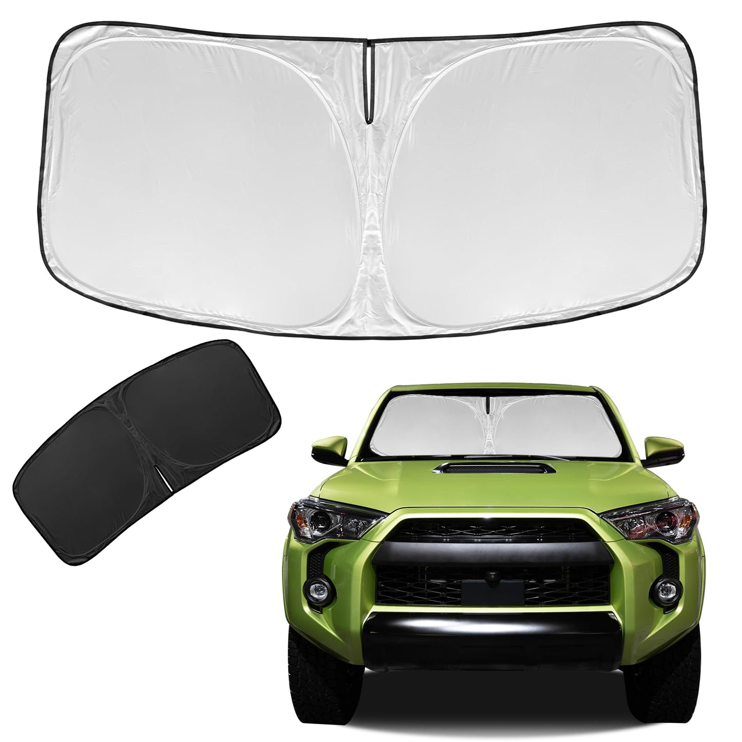 for Toyota Tacoma 2016-2023 2024 2025 2026 Sun Shade Sunshade Windshield Cover - 4 Layers Front Window Shade Custom Fit Tacoma 2Dr 4Dr Pickup Sun Visor 240T Shade Blocks UV Rays Car Accessories