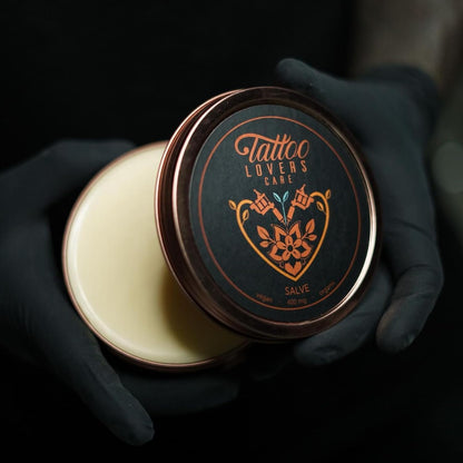 Tattoo Lovers Care Tattoo Salve Artists Tin Glide Tattoo Balm Before, During & Aftercare Cream Moisturizer Rejuvenates Older Tattoos & Combats Redness, Swelling, Scabbing Natural Ingredients 6oz