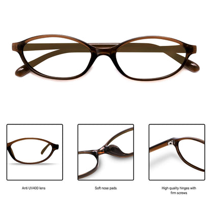 GUVIVI Retro Ovale Sonnenbrille für Damen Chic Cat Eye 90er Jahre Sonnenbrille Leichte Schmale Sonnenbrille Trendiger UV-Schutz Sonnenbrille